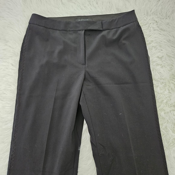 Elie Tahari Women's Black Wool Lace Side Bootcut Leg‎ Trousers. Size 8 - Picture 2 of 12